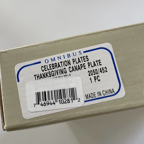 Omnibus by Fitz and Floyd Thanksgiving Canape Plate‎ 2050/452 Harvest Fall Decor - Picture 10 of 12